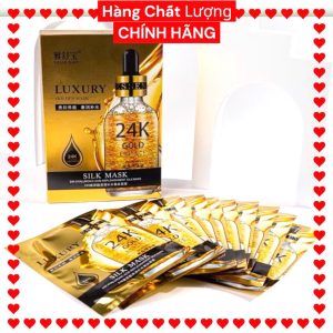 Mặt nạ vàng 24k hộp 10 cái - Mặt nạ vàng luxury dưỡng ẩm phục hồi hư tổn da