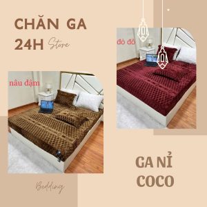 [HÀNG LOẠI 1] Ga nỉ nhung sữa COCO (không vỏ gối) cao cấp, ga nỉ mềm mịn giữ ấm, không rụng lông