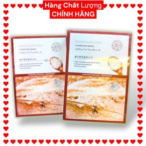 (Hộp 10 Miếng) mặt nạ cám gạo hàn quốc chiết xuất từ gạo bí quyết giúp da trắng hồng, dưỡng ẩm sâu, chống lão hoá