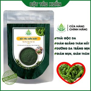 ✅[THƯỢNG HẠNG] Bột Tảo Xoắn Spirulina Nhật Bản Nguyên Chất Đắp Mặt Nạ Trẻ Hóa Sáng Da Mờ Thâm Nám