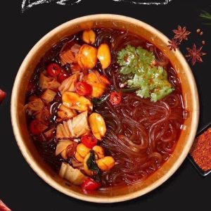Thùng 6 hộp miến cay Trùng khánh ( không đổ bịch dấm vào sẽ dễ ăn )