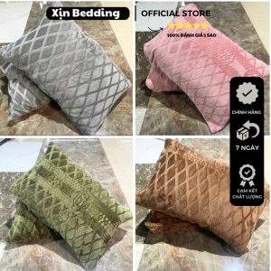 Vỏ gối nằm/ vỏ gối ôm nỉ nhung mịn COCO, áo gối nằm người lớn mềm mại ấm áp cho mùa đông đủ màu lựa chọn