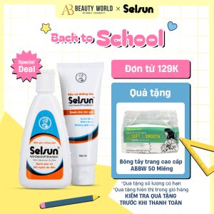 Combo Dầu Gội + Dầu Xả Ngăn Ngừa Gàu, Giảm Ngứa Selsun Anti-Dandruff 100mlx2 AB Beauty World