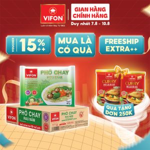 [VOUCHER 15%] Thùng 30 gói Phở Chay Rau Nấm VIFON 65g / Gói